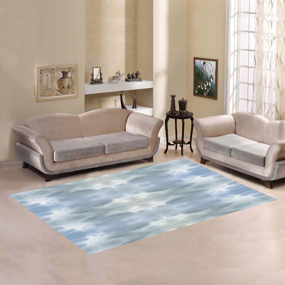 Ice Crystals Abstract Pattern Area Rug7'x5'