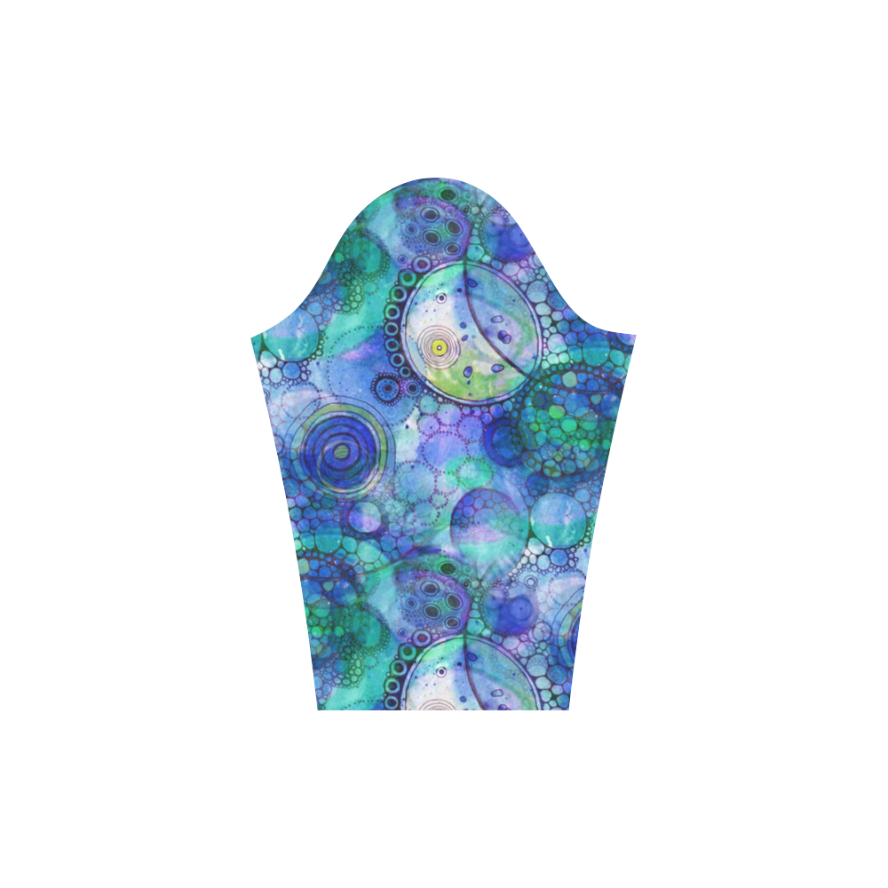 Aqua Bubbles Round Collar Dress (D22)