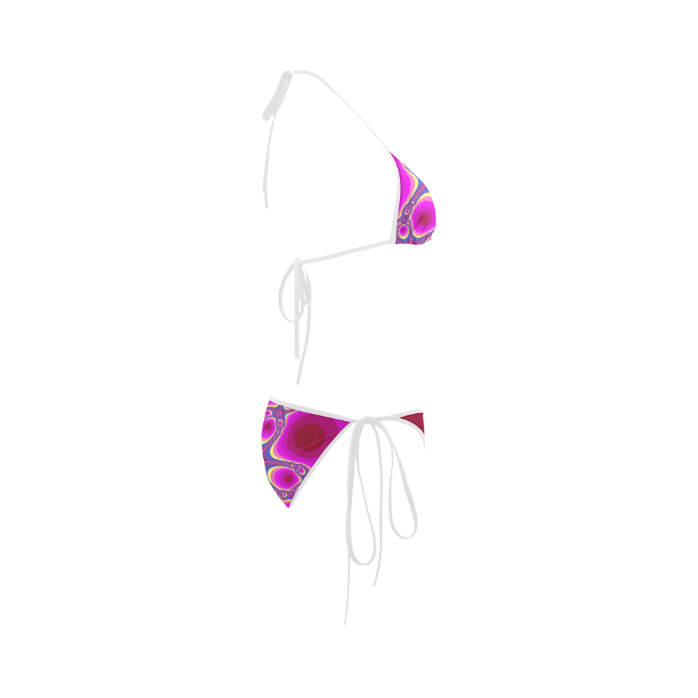 Fractal in pink Custom Bikini Swimsuit