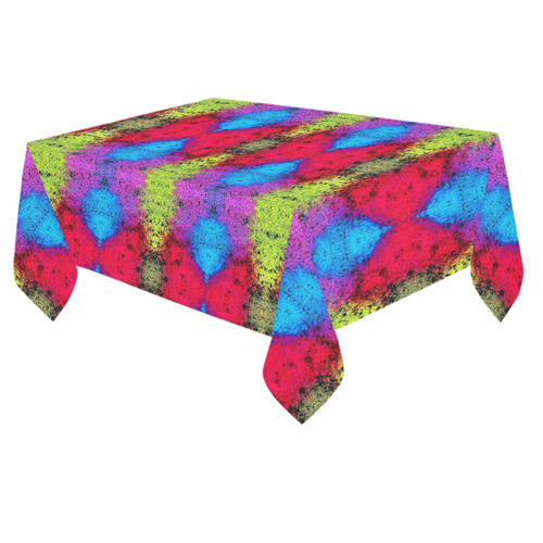 Colorful Painting Goa Pattern Cotton Linen Tablecloth 60"x 84"