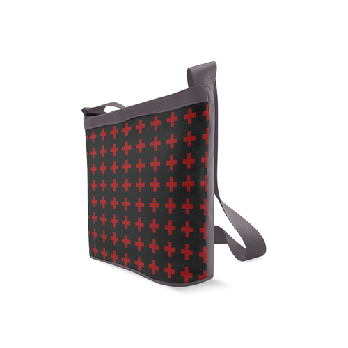 Crosses Punk Rock Style red crosses pattern Crossbody Bags (Model 1613)