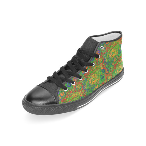 Your Paisley Eye Oil Paint by MJS and Aleta Women's Classic High Top Canvas Shoes (Model 017)
