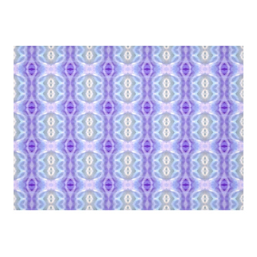 Light Blue Purple White Girly Pattern Cotton Linen Tablecloth 60"x 84"