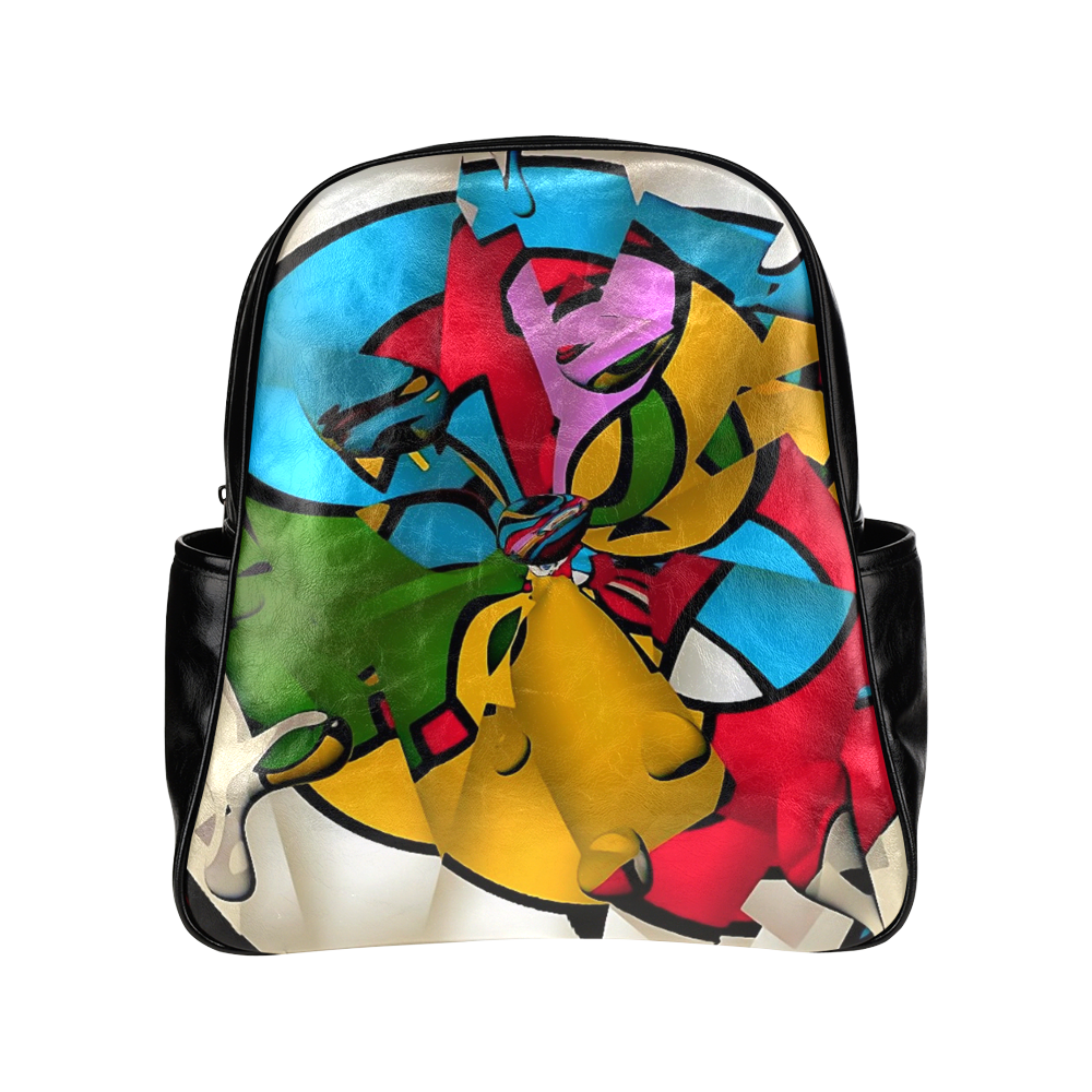 Cylindrical Mirror by Popart Lover Multi-Pockets Backpack (Model 1636)