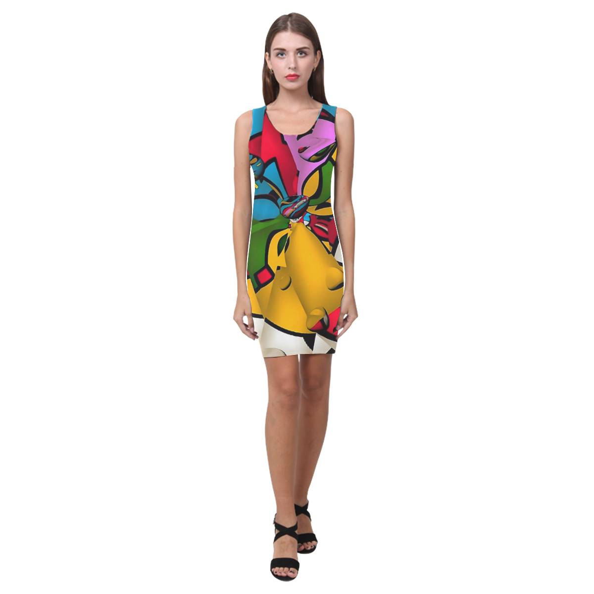 Cylindrical Mirror by Popart Lover Medea Vest Dress (Model D06)