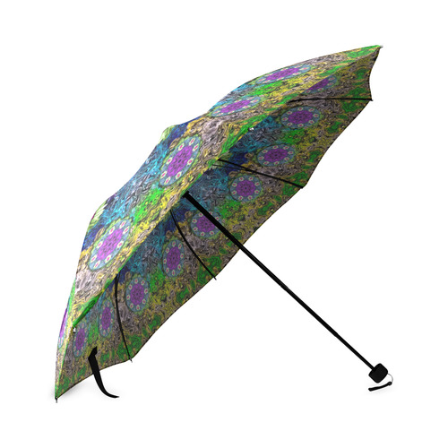 Colors and flowers in a mandala Foldable Umbrella (Model U01)