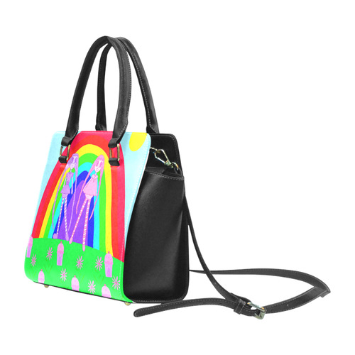 lollidollypoprainbowlandbag Rivet Shoulder Handbag (Model 1645)