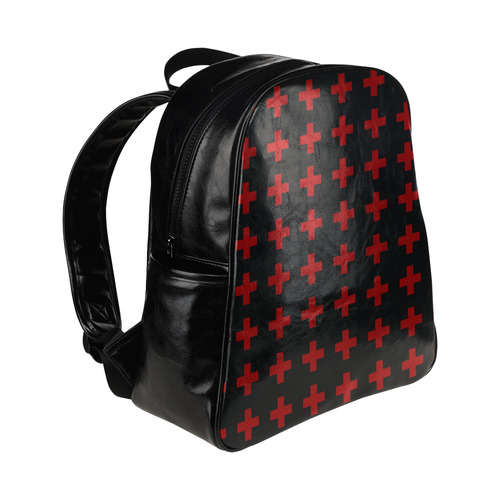 Crosses Punk Rock Style Multi-Pockets Backpack (Model 1636)