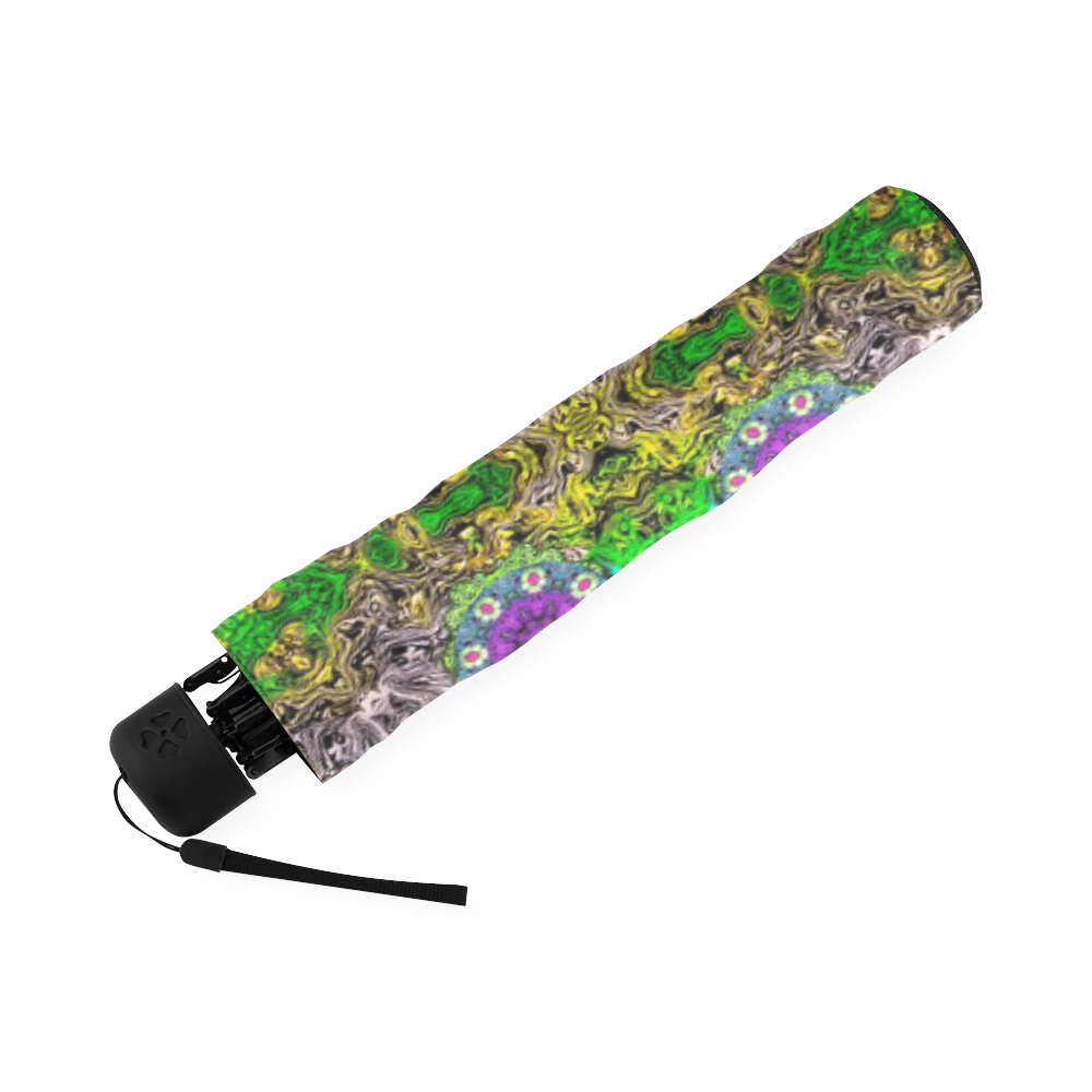 Colors and flowers in a mandala Foldable Umbrella (Model U01)