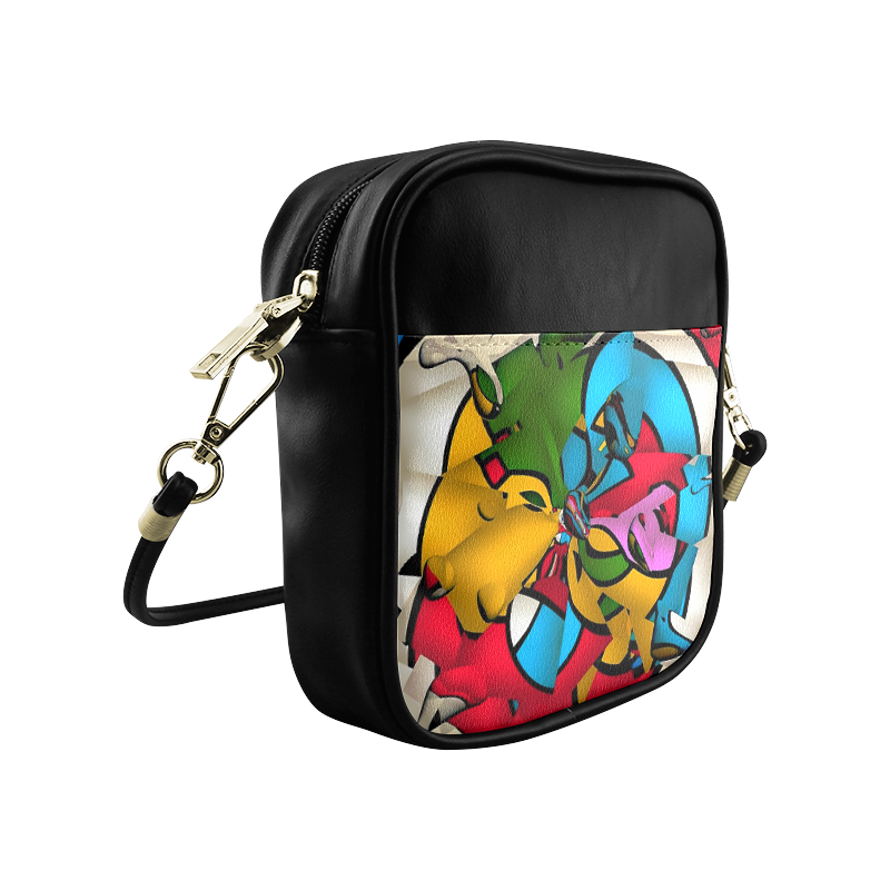 Cylindrical Mirror by Popart Lover Sling Bag (Model 1627)