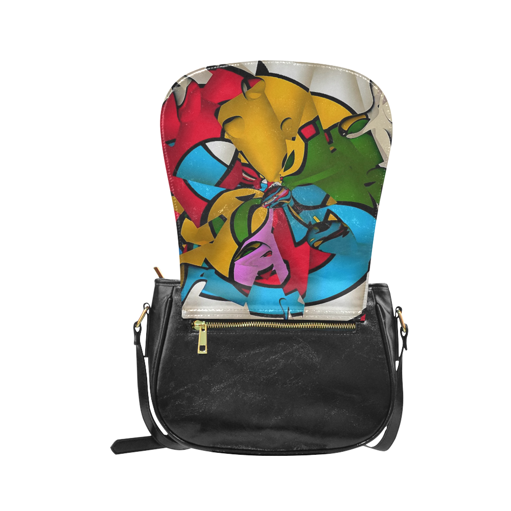 Cylindrical Mirror by Popart Lover Classic Saddle Bag/Small (Model 1648)