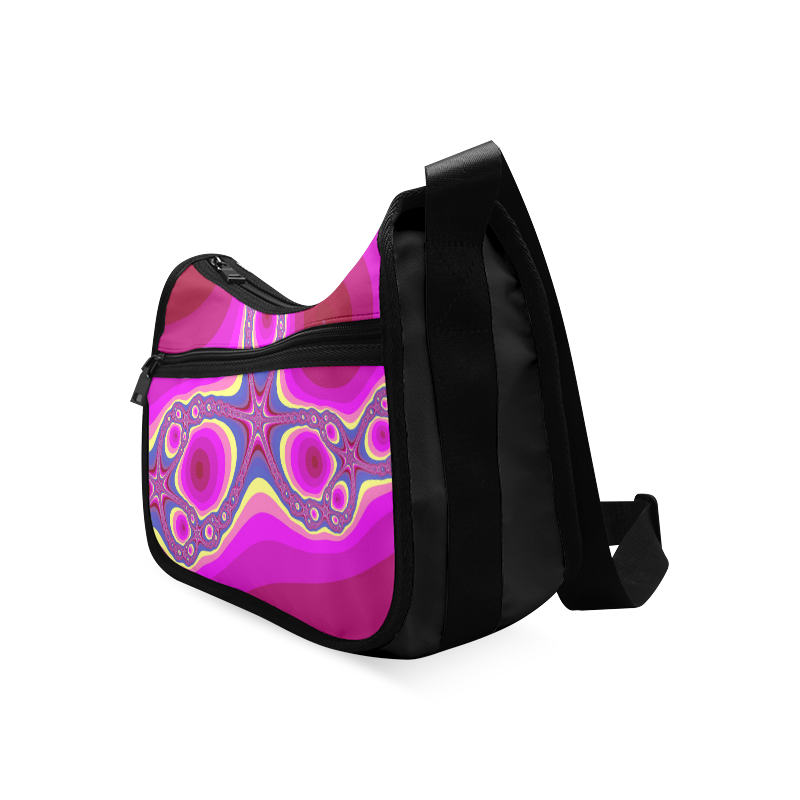 Fractal in pink Crossbody Bags (Model 1616)