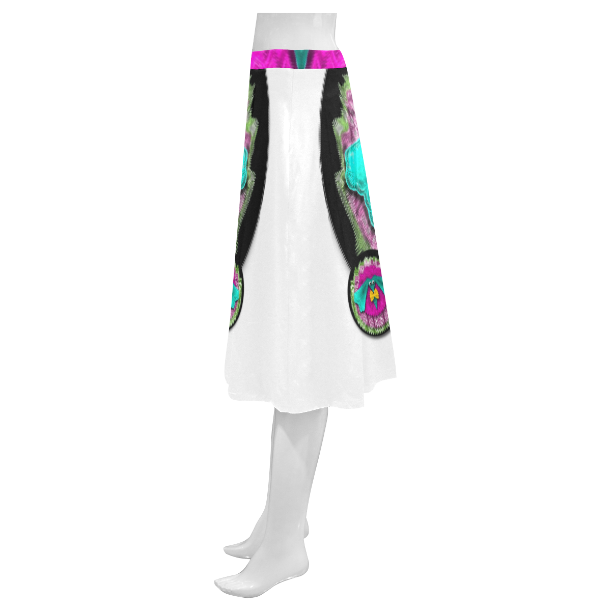 Love me give me a home Mnemosyne Women's Crepe Skirt (Model D16)