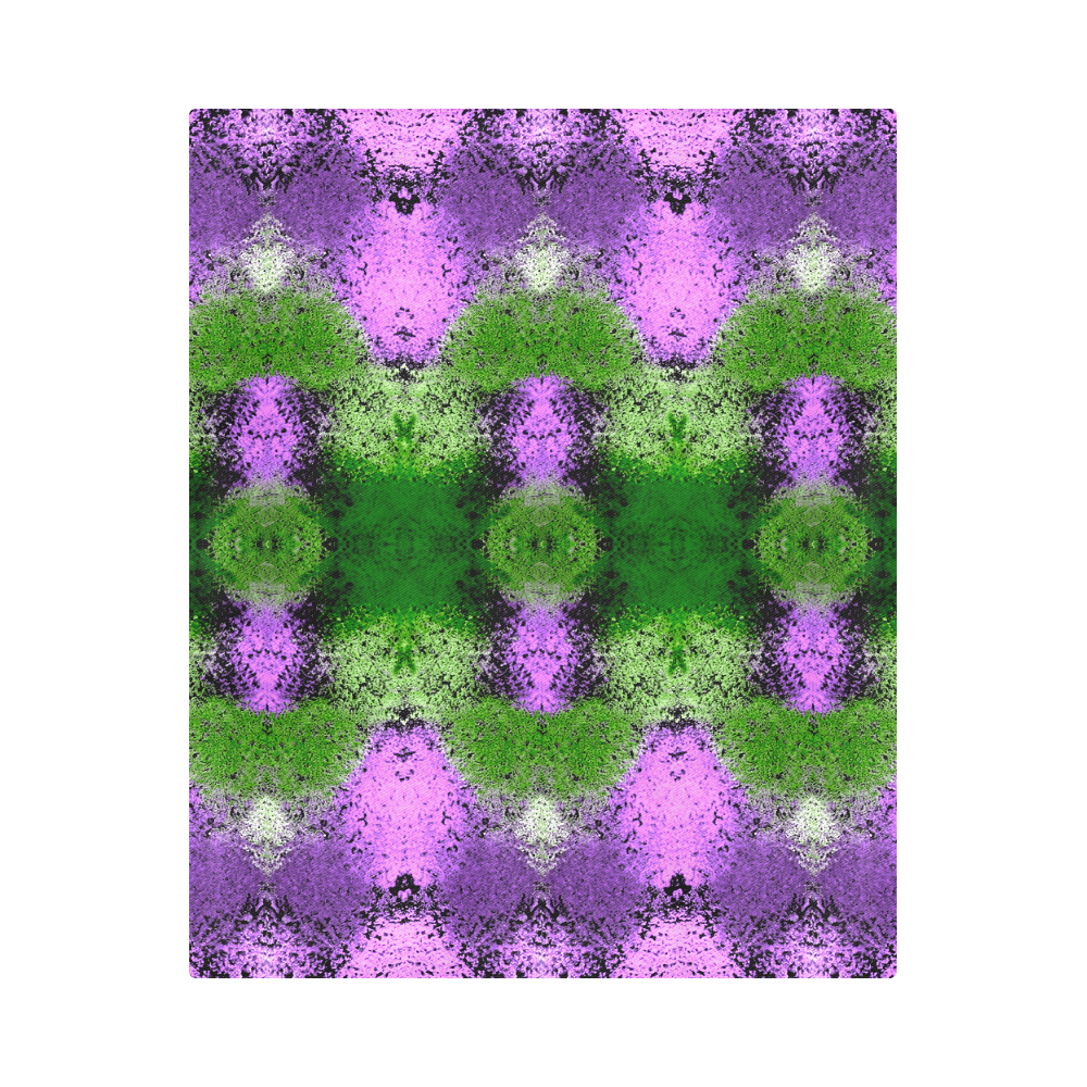 Purple Green  Painting Pattern Duvet Cover 86"x70" ( All-over-print)