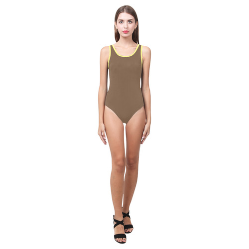 New line of Designers bikini. Brown arrival in our fashion atelier for 2016 Vest One Piece Swimsuit (Model S04)