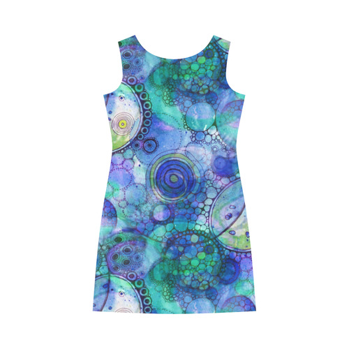 Aqua Bubbles Round Collar Dress (D22)