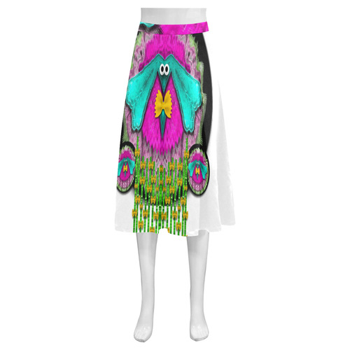 Love me give me a home Mnemosyne Women's Crepe Skirt (Model D16)