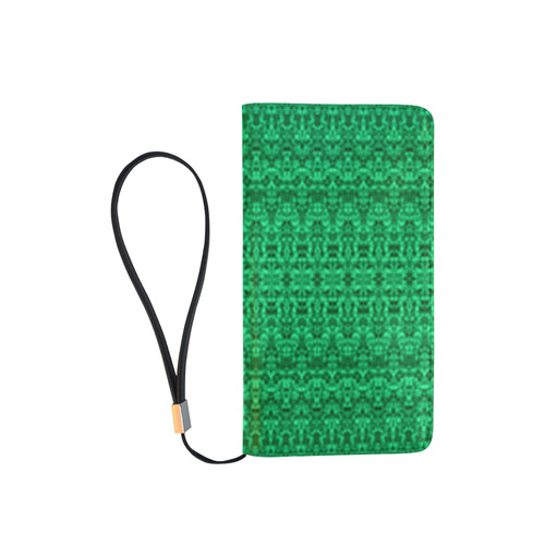 Boho Faded Abstract Green Damask Men's Clutch Purse （Model 1638）