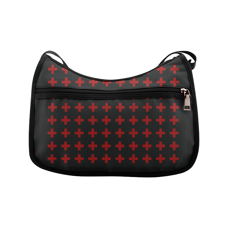 Crosses Punk Rock Style red crosses pattern Crossbody Bags (Model 1616)
