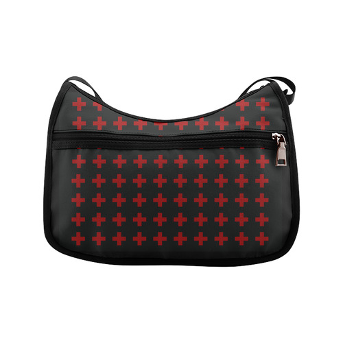 Crosses Punk Rock Style red crosses pattern Crossbody Bags (Model 1616)