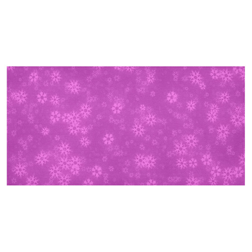 Snow stars hot pink Cotton Linen Tablecloth 60"x120"