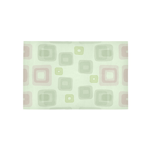 Green and Pink squares, back to 70's Area Rug 5'x3'3''