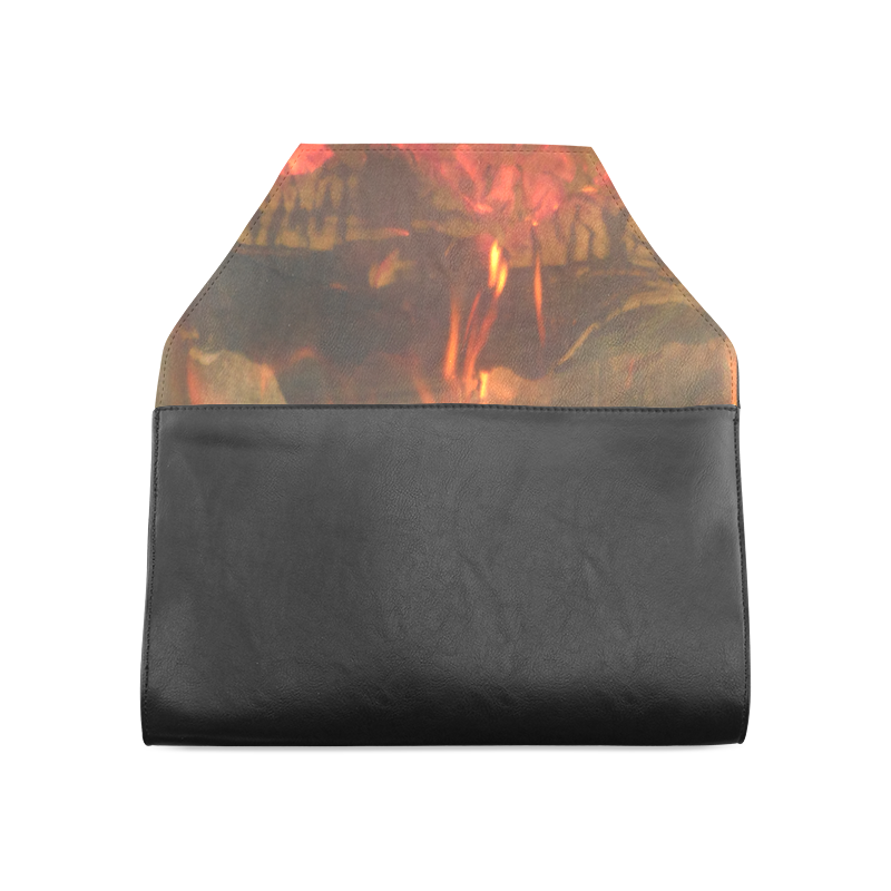 Burning Fire Clutch Bag (Model 1630)