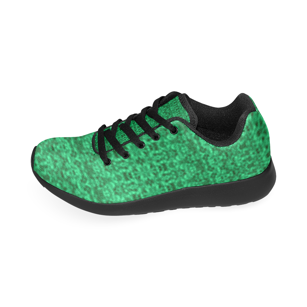 Abstract Green Damask Men’s Running Shoes (Model 020)