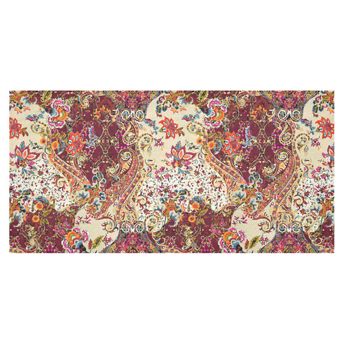 Vintage Jacobean Flower Tapestry Pattern Cotton Linen Tablecloth 60"x120"