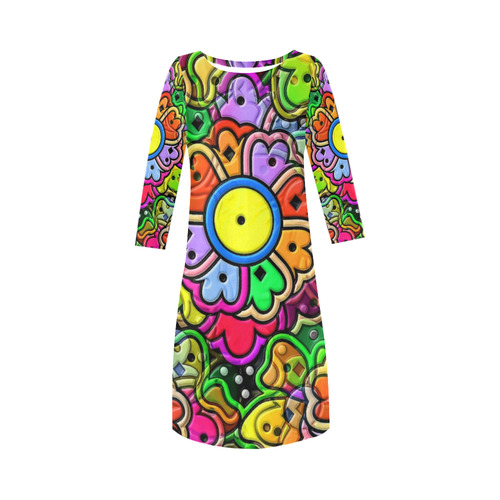 70er Time by Popart Lover Round Collar Dress (D22)