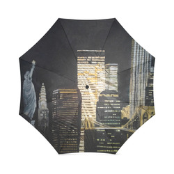 dazzling cityscape Foldable Umbrella (Model U01)