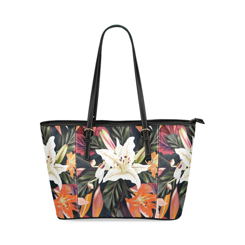 New! Floral designers exclusive Bag collection in vintage artistic style. Collection 2016 is now ava Leather Tote Bag/Large (Model 1640)