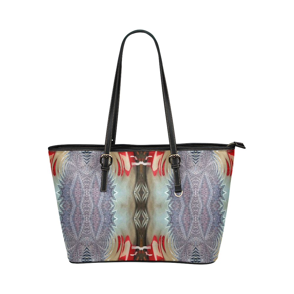 winter moods-Annabellerockz-tote Leather Tote Bag/Large (Model 1651)