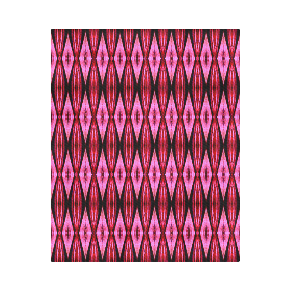 Pink Black  Diamond Pattern Duvet Cover 86"x70" ( All-over-print)