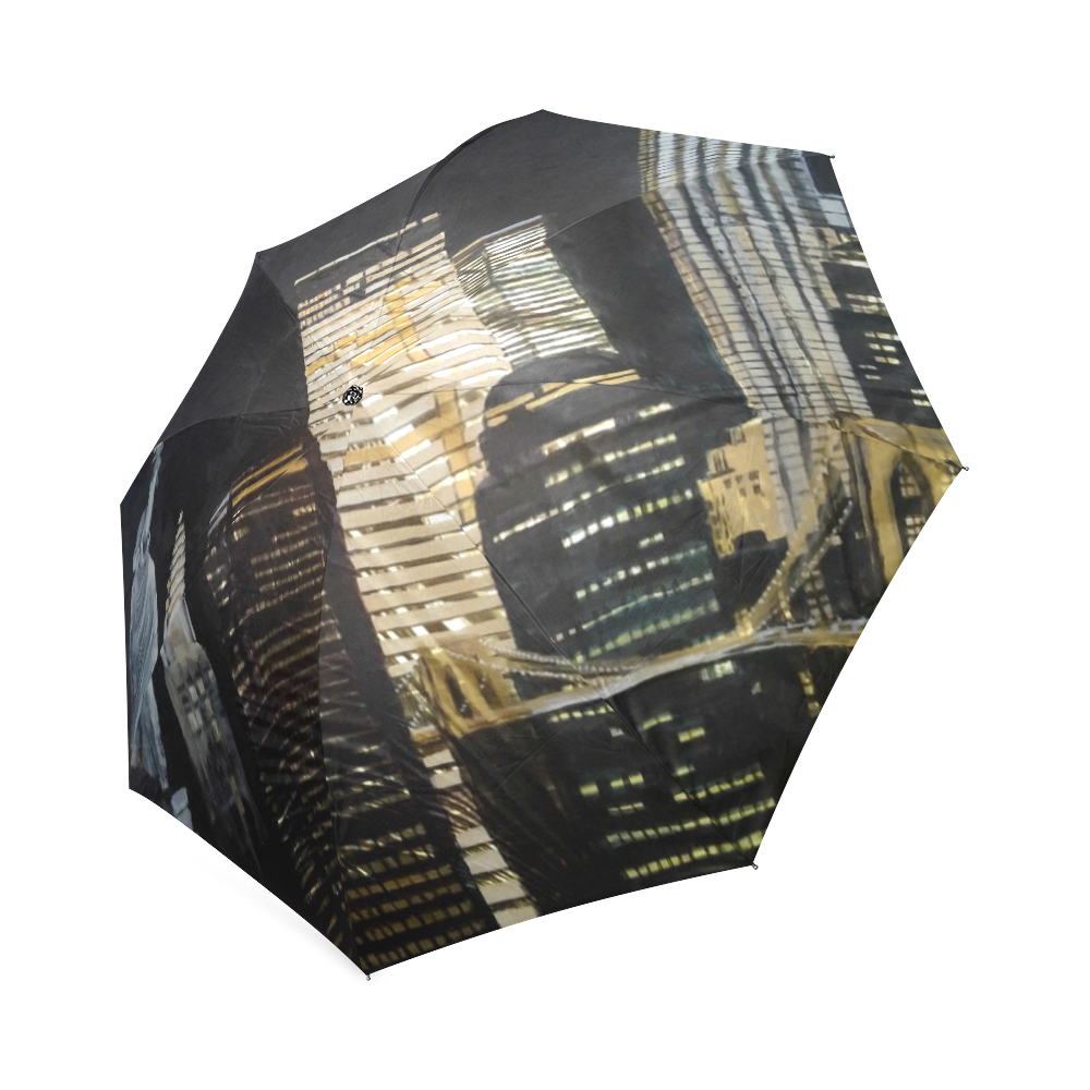 dazzling cityscape Foldable Umbrella (Model U01)