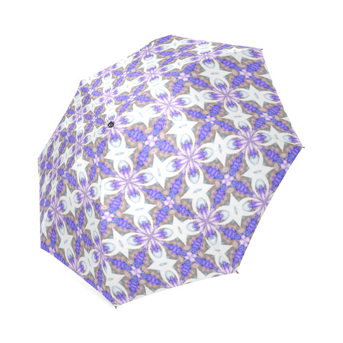 White Purple and Tan Foldable Umbrella (Model U01)