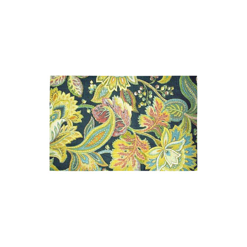 Gold Jacobean Floral Pattern Area Rug 2'7"x 1'8‘’