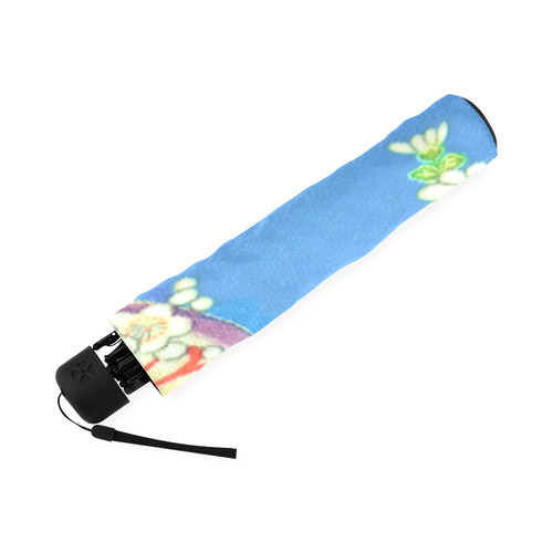 Kimono Print, Blue Sky Foldable Umbrella (Model U01)