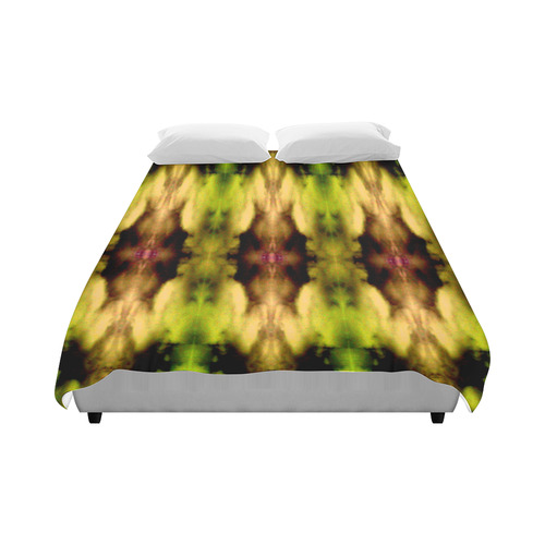 Green Yellow Fractal  Abstract Pattern Duvet Cover 86"x70" ( All-over-print)