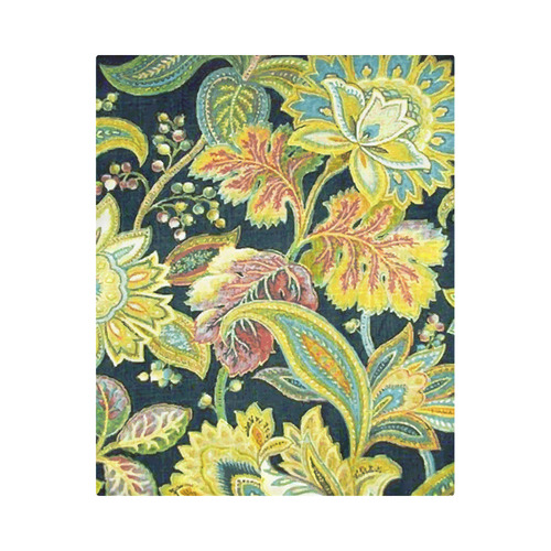 Gold Jacobean Floral Duvet Cover 86"x70" ( All-over-print)