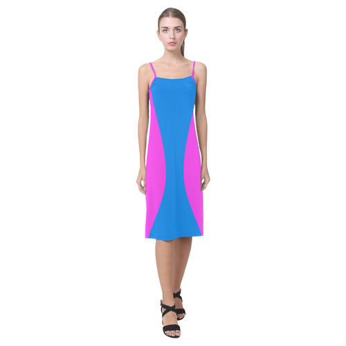 hourglass pink blue Alcestis Slip Dress (Model D05)