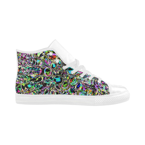 Psychedelic Explosion Aquila High Top Microfiber Leather Men's Shoes (Model 032)