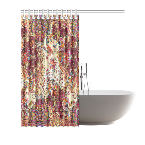 Vintage Jacobean Flower Tapestry, Tapestry Shower Curtain