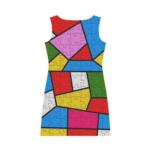 Puzzle Dream by Popart Lover Round Collar Dress (D22)