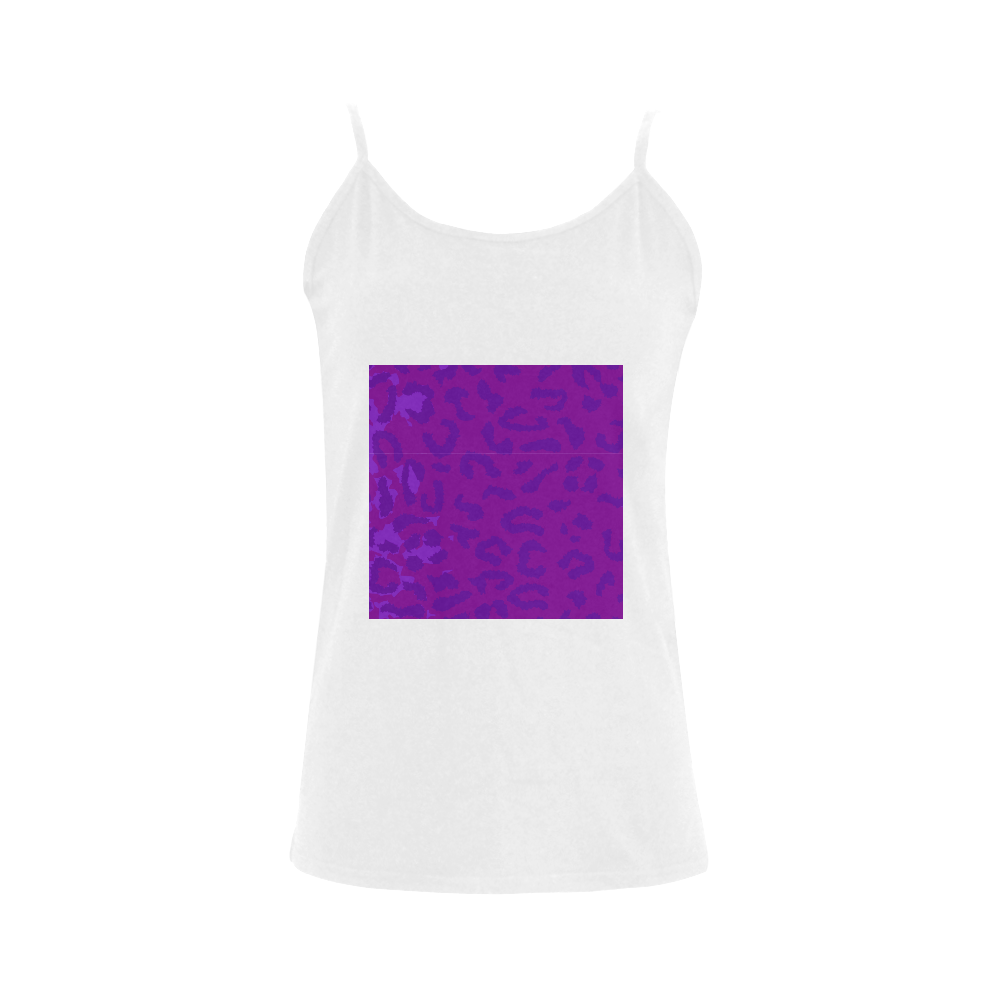 Designers T-Shirt edition with white and purple. COLLECTION 2016 Women's Spaghetti Top (USA Size) (Model T34)
