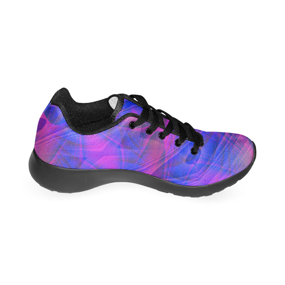 Blue and Purple Abstract Men’s Running Shoes (Model 020)