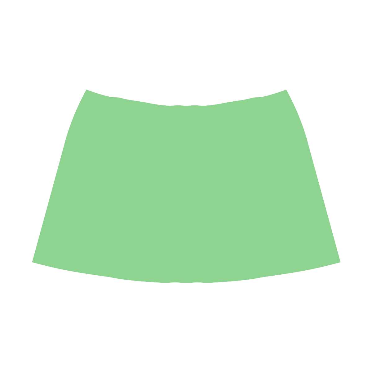 Summer Green Mnemosyne Women's Crepe Skirt (Model D16)