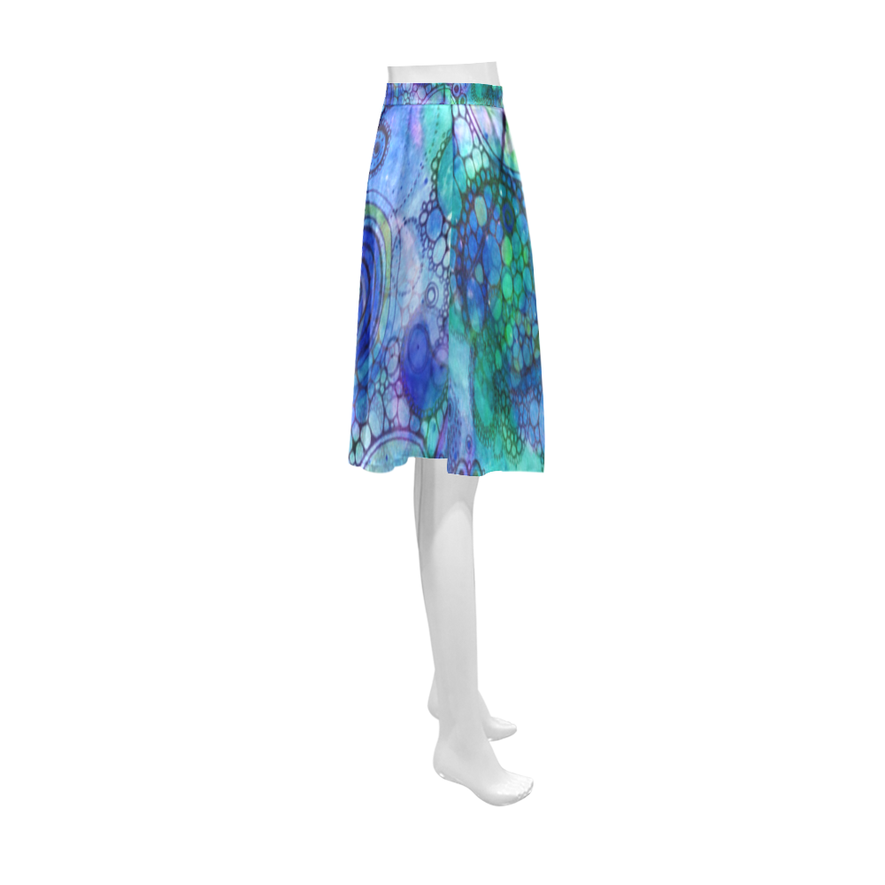 Aqua Bubbles Athena Women's Short Skirt (Model D15)