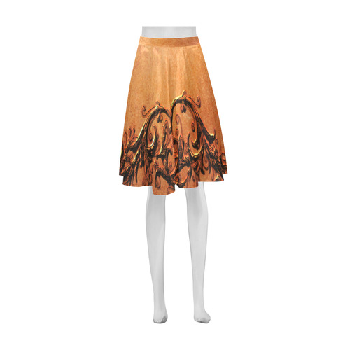 Decorative vintage design and floral elements Athena Women's Short Skirt (Model D15)