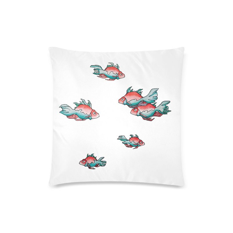 only fish Custom Zippered Pillow Case 18"x18" (one side)